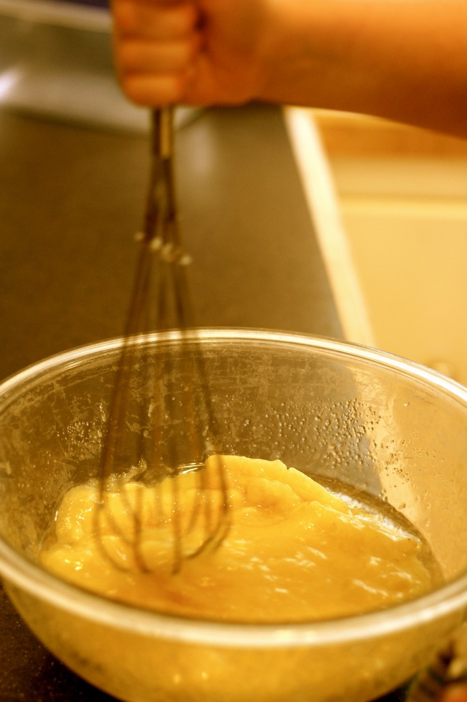 mixing batter