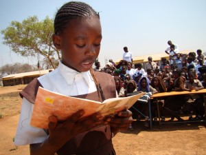 Girl Reading Aloud, Zambia