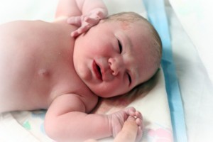 Newborn baby girl