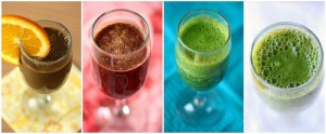 Variety of Yummy and Healthy Green Smoothies