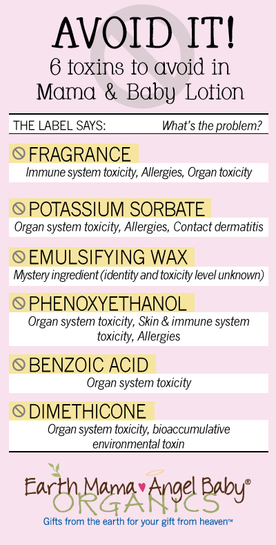 6 Toxins to Avoid in Mama and Baby Lotion